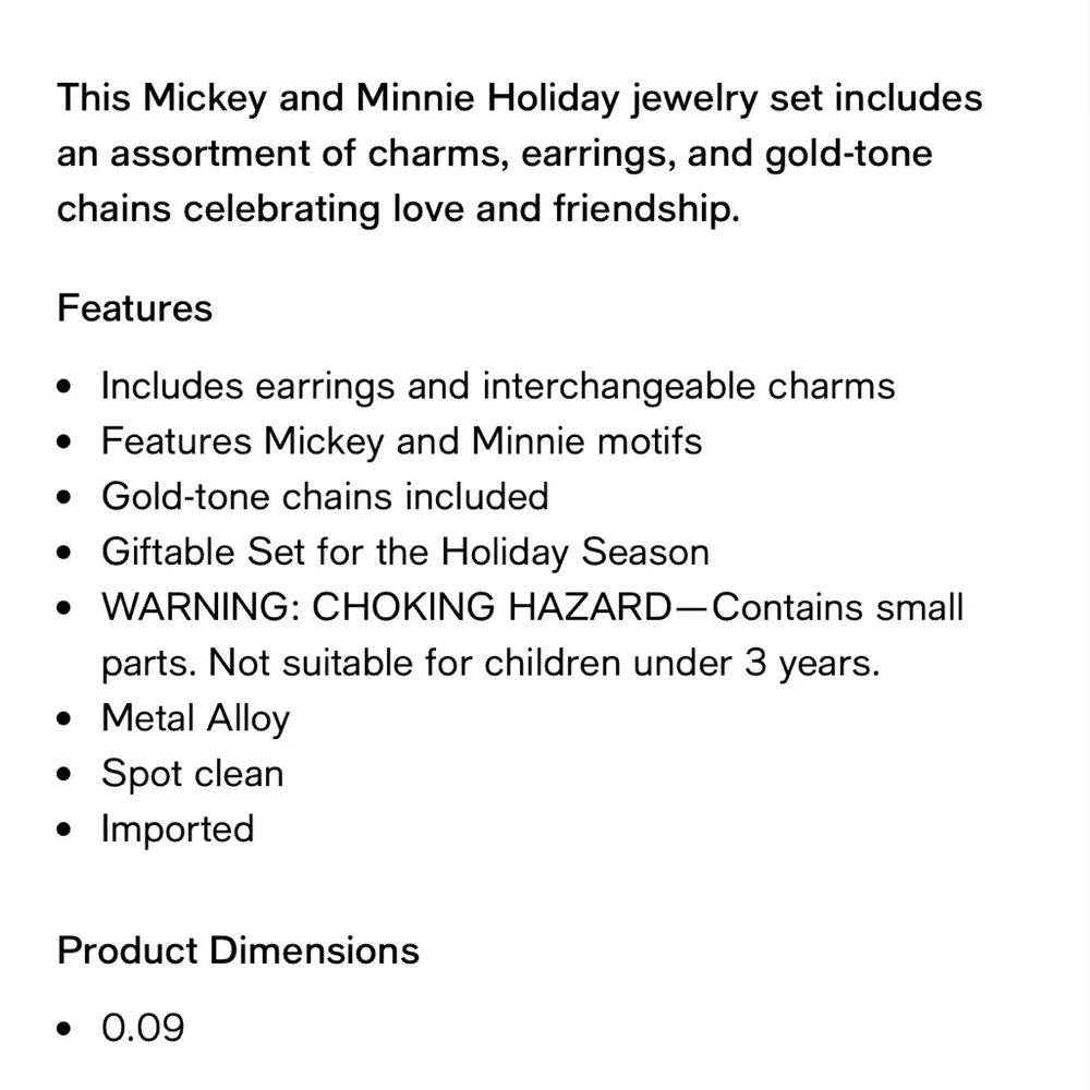 Brand New! Disney Mickey and Minnie Jewelry Set Advent Calendar - Picture 6 of 6